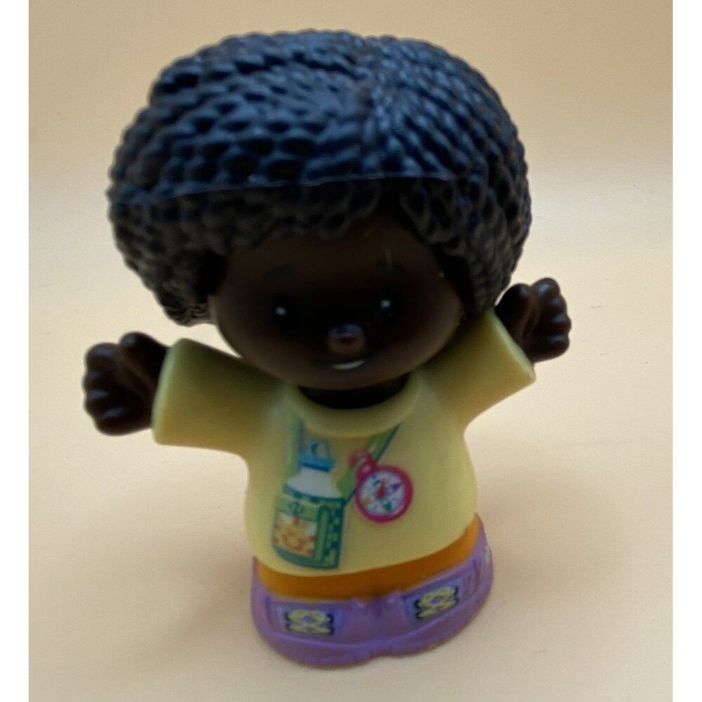 Fisher-Price Little People Toddler Figure Girl Yellow Shirt Compass HBW73